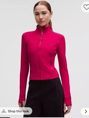 Lululemon Fuchsia Zip-Front Athletic Jacket